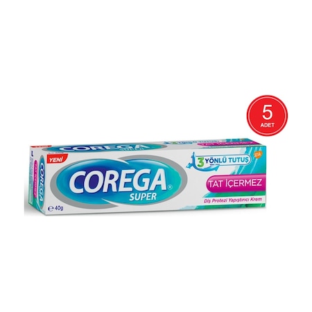 Corega Süper Diş Protez Yapıştırıcı Krem Tat Içermez 5 x 40 G