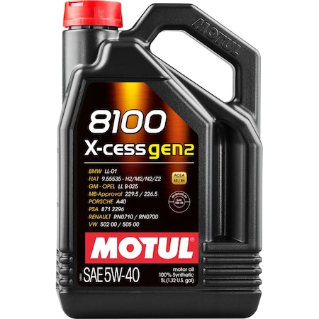 Motul 8100 X-Cess Gen2 5W-40 Motor Yağı 5 L