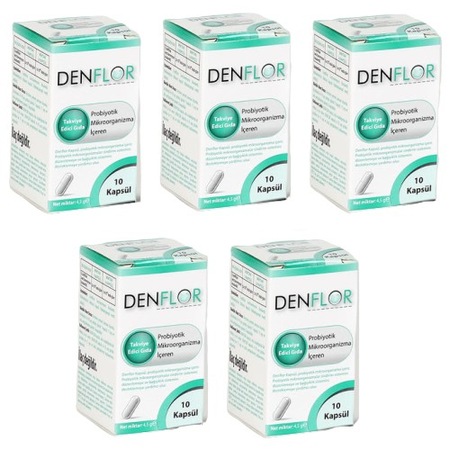 Denflor Probiyotik 10 Kapsül - 5'li Paket