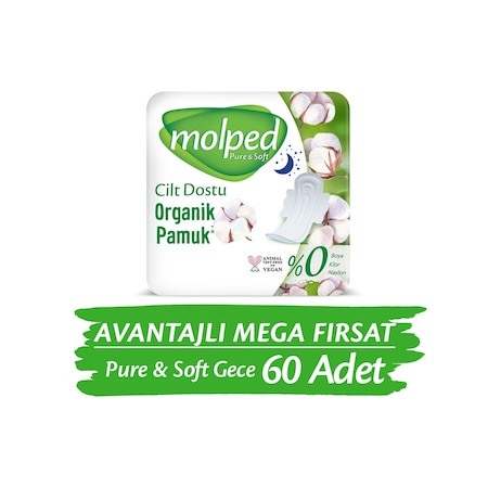 Molped Pure&Soft Gece Avantajlı Mega Fırsat Paketi 60 Adet