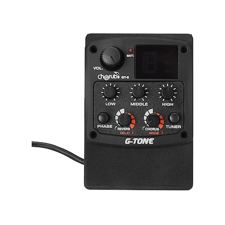 Vkemall Cherub G-tone Gt-6 Akustik Gitar Preamp Piezo Manyetik 3 Bantlı Eq Ekolayzer Lcd Çok Renkli