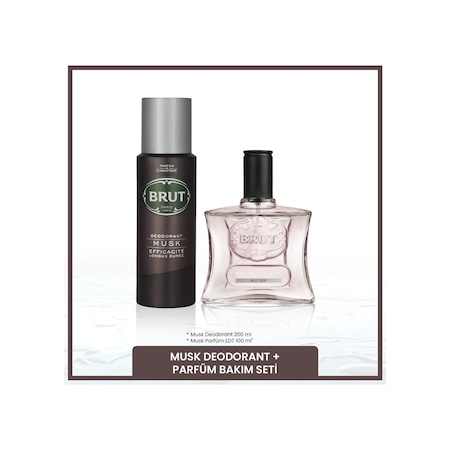 Brut Musk Erkek Parfüm EDT 100 ML + Musk Erkek Sprey Deodorant 200 ML