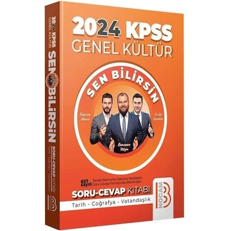 Benim Hocam Yayınları 2024 Kpss Genel Kültür Sen Bilirsin Tarih-Coğrafya-Vatandaşlık Soru Cevap Kitabı