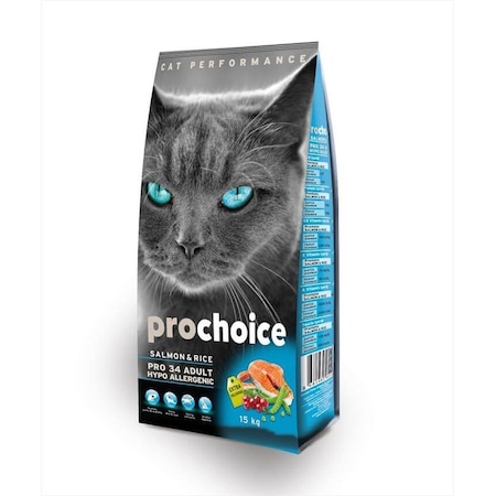 Prochoice Pro 34 Somonlu ve Pirinçli Yetişkin Kedi Maması 15 KG
