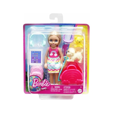 Barbie Seyahatte Chelsea Bebek ve Aksesuarları HJY17