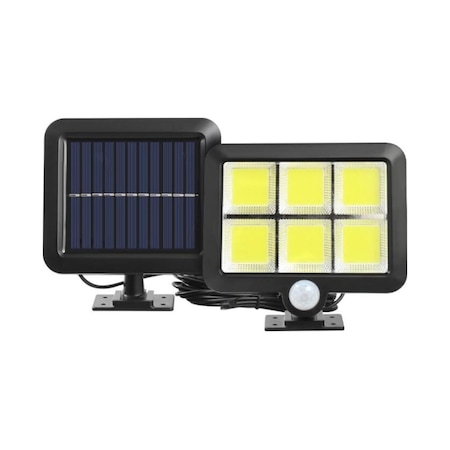 120 Cob Led Solar Panel Güneş Enerjili 3 Mod Duvar Lambası