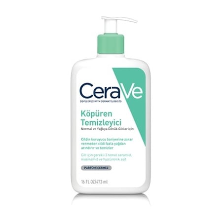 Cerave Normal ve Yağlıya Dönük Ciltler için Köpüren Temizleyici 473 ML