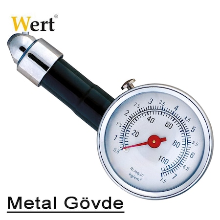 Wert 2661 Lastik Basınç Ölçer Metal