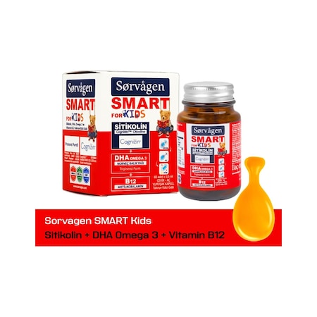 Sorvagen Smart Kids (Çocuklar için) Sitikolin DHA Omega 3 Norveç