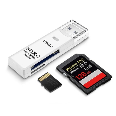 Foxyn FXN-143 TF-SD-USB 3.0 Bellek Kart Okuyucu Beyaz
