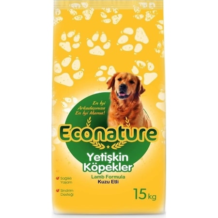 Econature Kuzu Etli Yetişkin Köpek Maması 15 KG