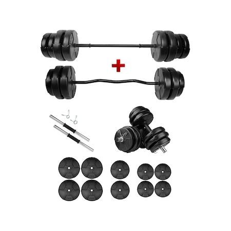 E-Life 68 KG Z Bar Dambıl Seti & Halter Seti Ağırlık Fitness Seti