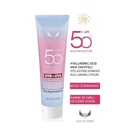 Macle Paris Çok Yönlü Yüksek Koruyucu Güneş Kremi SPF50+ 100 ML