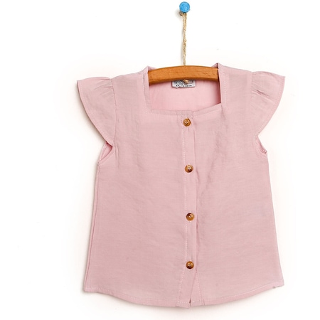 Hellobaby Basic Kız Bebek Modal Düğmeli Bluz Kız Bebek 23YHLBKBLZ015 Lila