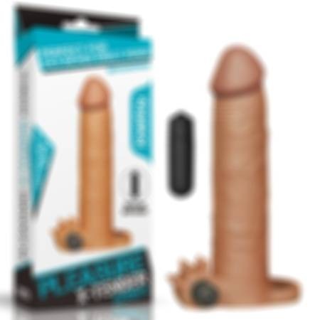 Hızlı Express Lovetoy X-Tender 8 CM Dolgulu Uzatmalı Titreşimli Realistik Penis Kılıfı 20 CM