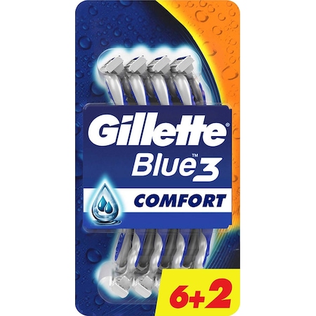 Gillette Blue3 Comfort Kullan-At Tıraş Bıçağı 8'li