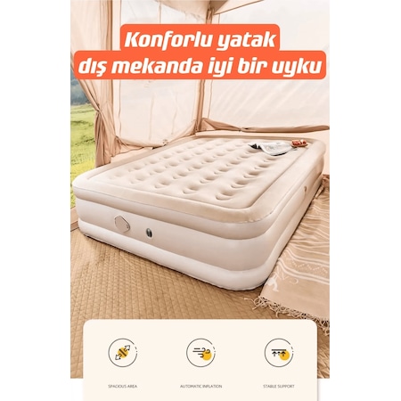 Shufa Şişme Kendinden Elektrikli Pompalı Yatak 152x198x40 Cm