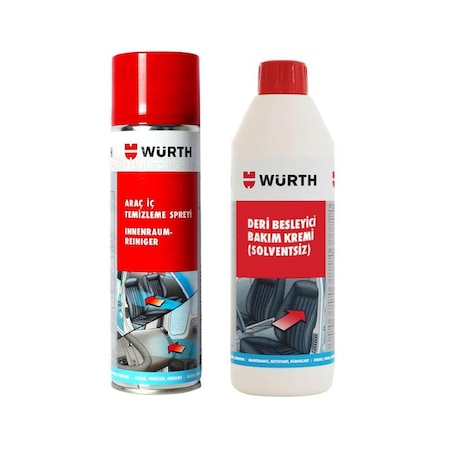 Würth Deri Besleyici Bakım Kremi + Araç İçi Temizleme Spreyi 500Ml