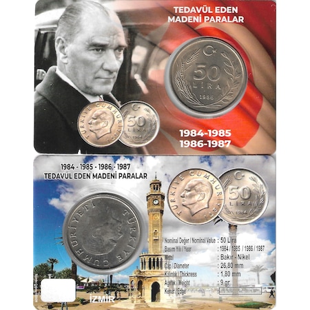 Emir Collectıon 1986 Yılı Tedavül 50 Lira Özel Açıklamalı Kitinde Çil