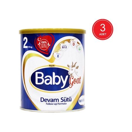 Baby Goat 2 Keçi Sütlü Devam Sütü 6- 12 Ay 3 x 400 G