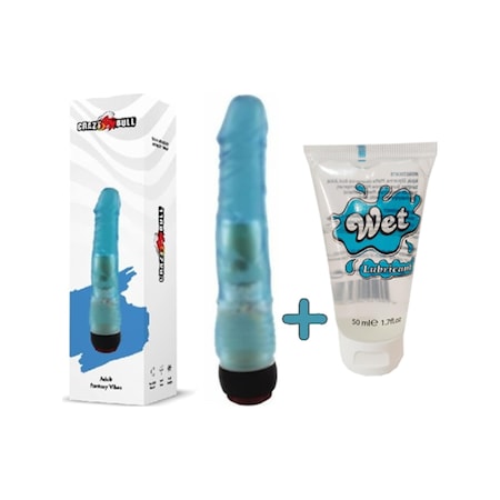 Hızlı Express Crazy Bull Waves Titreşimli Jel Anal Vibratör Dildo Penis + 50 Ml Kaydırıcı