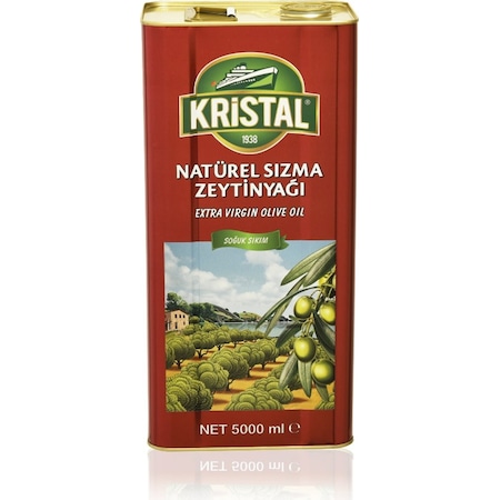 Kristal Naturel Sızma Zeytinyağı Teneke Dg 5 L