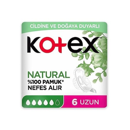 Kotex Natural Hijyenik Ped 6'lı