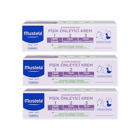 Mustela 1.2.3 Vitamin Barrier Pişik Kremi 3 x 100 ML