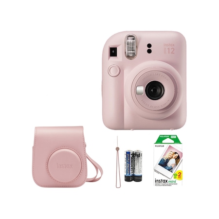 Fujifilm Instax Mini 12 Fotoğraf Makinesi + Askı + Pil + Çanta + 20'li Film