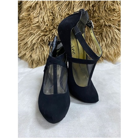 Desire Abiye Siyah Süet Platform 10 Cm Topuklu Klasik Kadın Ayakkabı 398siyah Süet