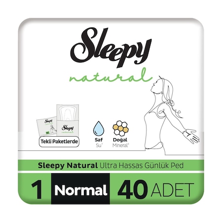 Sleepy Natural Ultra Hassas Günlük Ped Normal 40 Adet