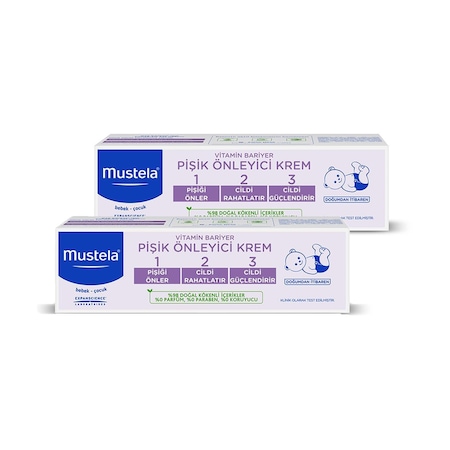 Mustela Vitamin Barrier Pişik Kremi 100ml 2 Adet