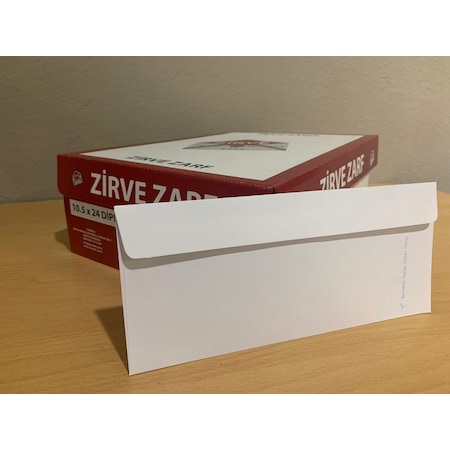 Diplomat Silikonlu Düz Zarf 500 Adet 10.5x24 CM 110 G