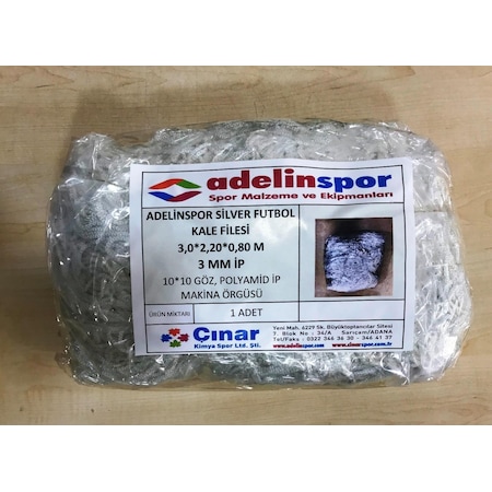 Adelinspor Silver Futbol Kale Filesi 3.0x2.20x0.8 M