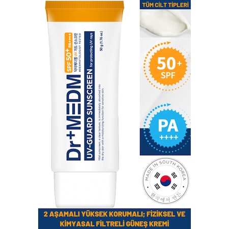 Dermal Dr+Medm UV Guard Sunscreen Güneş Kremi SPF50+ 50 G