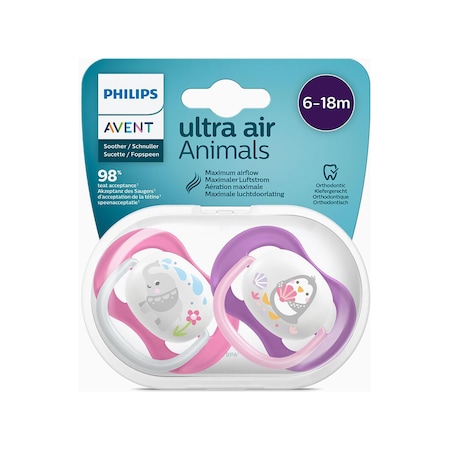 Philips Avent Ultra Air 6-18 Ay Emzik 2'li Pembe - Mor