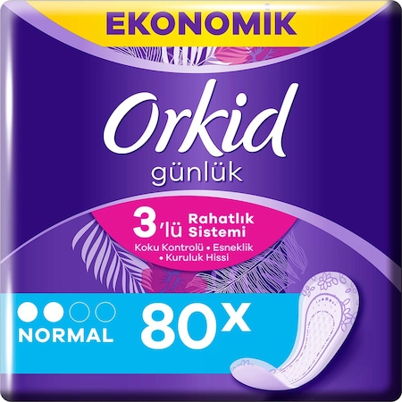 Orkid Ekonomik Normal Günlük Ped 80'li