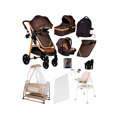 Baby Home 8 In 1 Ekonomi Paket 1010 Travel Sistem Bebek Arabası 505 Bebek Sepeti Anne Yanı Beşik Mama Sandalyesi