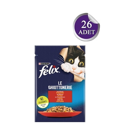 Purina Felix Sığır Etli Yetişkin Kedi Maması 26 x 85 G