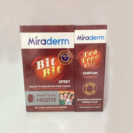 Miraderm Bit Sprey 100 ML + Şampuan + Tarak