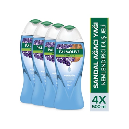 Palmolive Moments Duş Jeli Nemlendirici Sandal Ağacı 4 x 500 ML