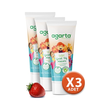 Agarta Doğal Çocuk Diş Macunu 75 ML x 3