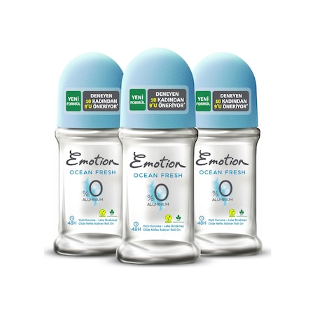 Emotion Ocean Fresh 48H Kadın Roll-On Deodorant 3 x 50 ML