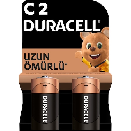 Duracell 1.5V LR14/Mn1400 Alkalin Orta Boy C Pil 2'li