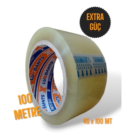 Koli Bandı 45mm X 100 Metre Şeffaf Extra Güçlü Koli Bantı