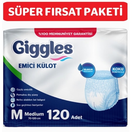 Giggles Yetişkin Emici Külot M 4 x 30'lu