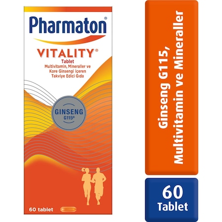 Pharmaton Vitality Ginseng G115 Multivitamin ve Mineraller 60 Tablet