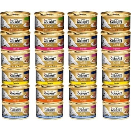 Purina Gourmet Gold Karışık Konserve Yetişkin Kedi Maması 24 x 85 G