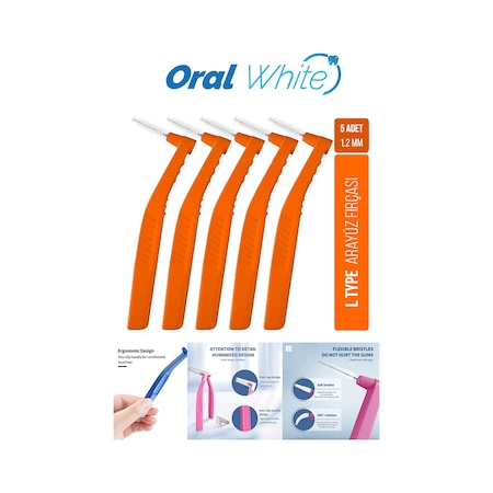 Oral White Arayüz Fırçası Turuncu 1.2 Mm Cleaning Pro 5 Adet