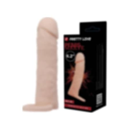 Hızlı Express Pretty Love Extended 4 Cm Dolgulu Realistik Uzatmalı Penis Kılıfı